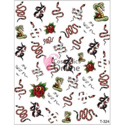 Stickere 3D cu modele deosebite pentru unghii Cod T324 model Sarpe